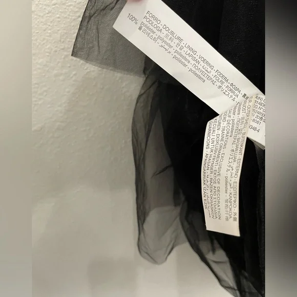 Zara Wednesday Adam’s Black Dress Tule Ruffle Victorian Peter Pan Collar - Picture 7 of 8